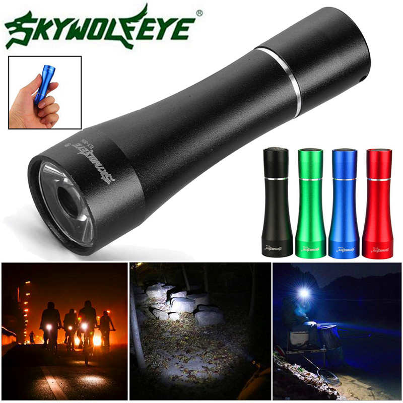 HEIßER! Super SKYWOLFEYE 1W 1-Modus Aluminium Legierung LED Taschenlampe Mini Taktische Licht leistungsstarke LED taschenlampe #4A31