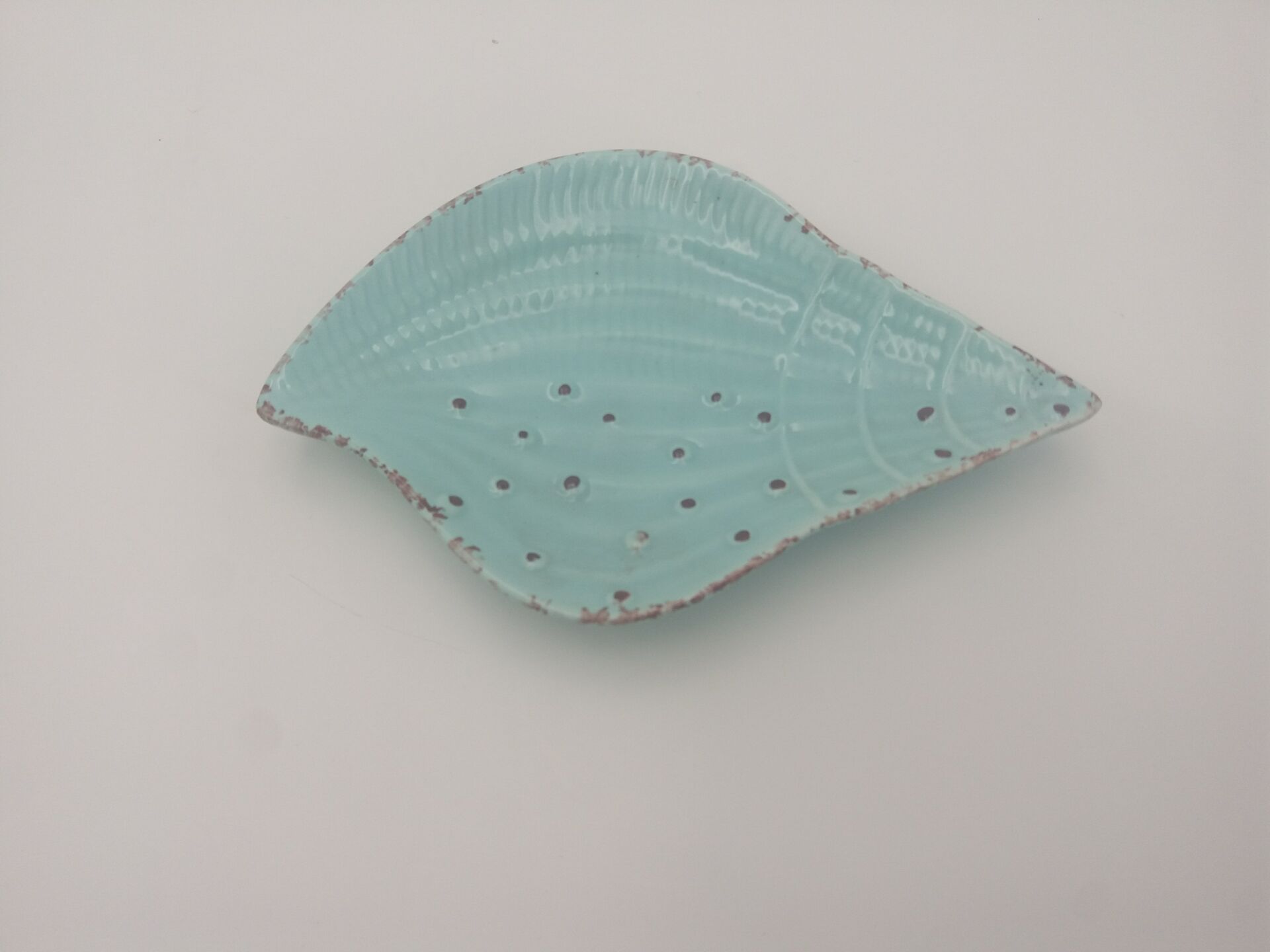 Mediterranean Ceramic Small Fruit Plate Dessert Box Dish Starfish Dish Conch Dish Tableware Dried Fruit Plate: conch