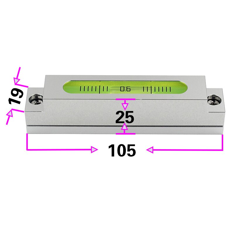 HACCURY Adjustable small bar level Machine tool leveling high precision long horizontal bubble Mini spirit level