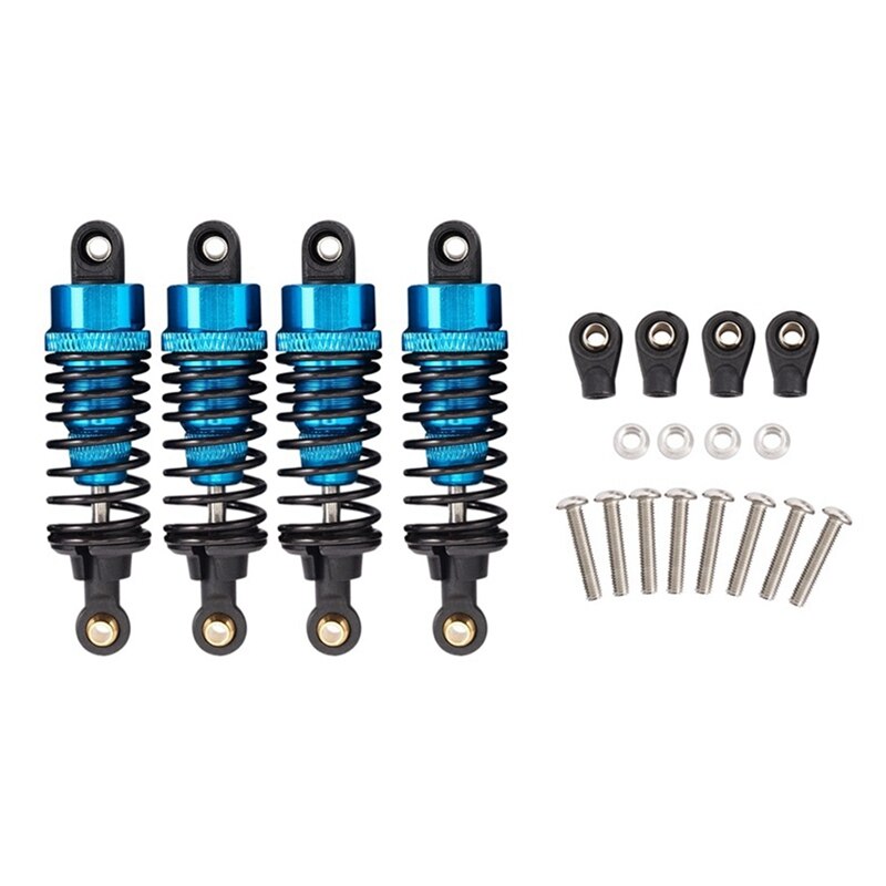 4 Stuks Aluminium Schokdemper Demper Set Voor Tamiya TT-01 TT01 TT-02 TT02 1/10 Rc Car Upgrade Onderdelen: blue