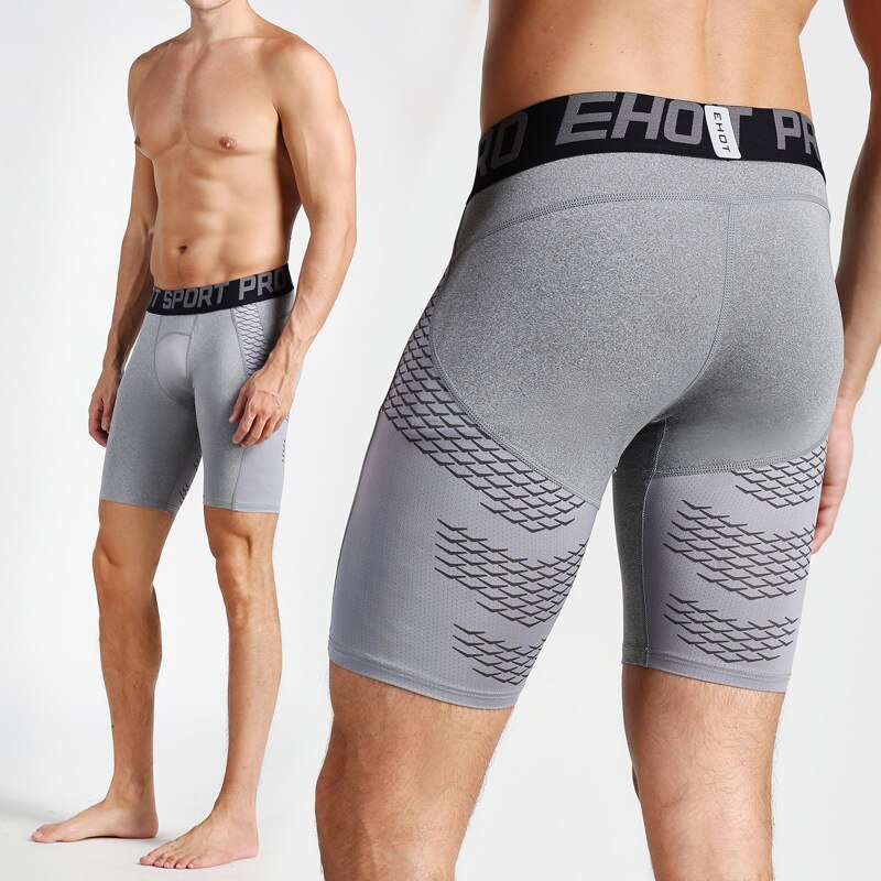 Fitness männer lauf kurze Hose Hai aufbringen enge Sport schnell trocknende unterwäsche Basketball hosen Engen Hosen Caprihose atmungs