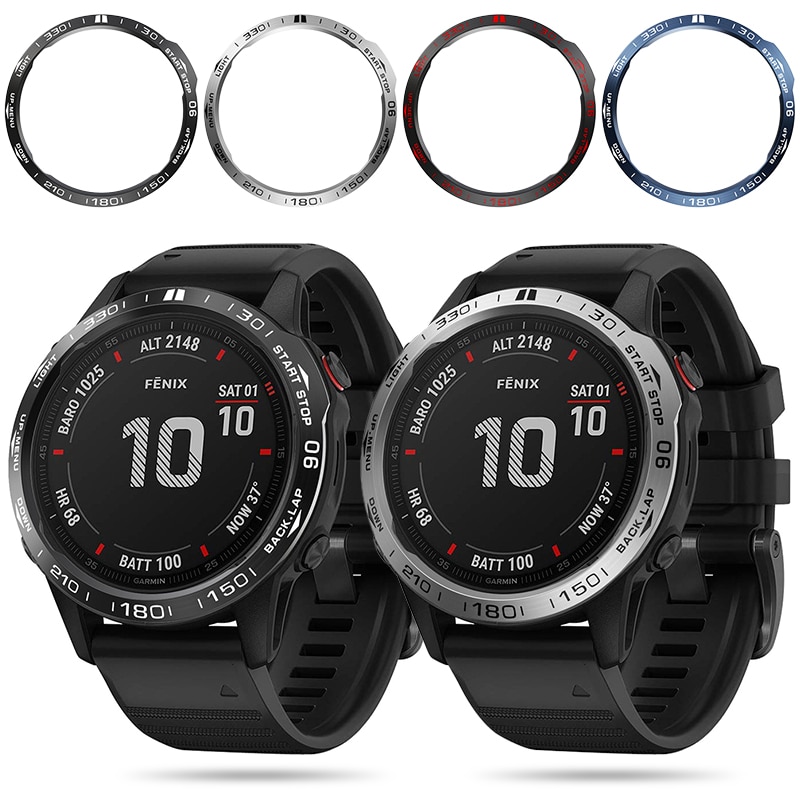 Metal Bezel Ring For Garmin Fenix 6 Scale Bezel Ring Simple To Install Adhesive Cover Parts Smart Watch Anti Scratch Protection
