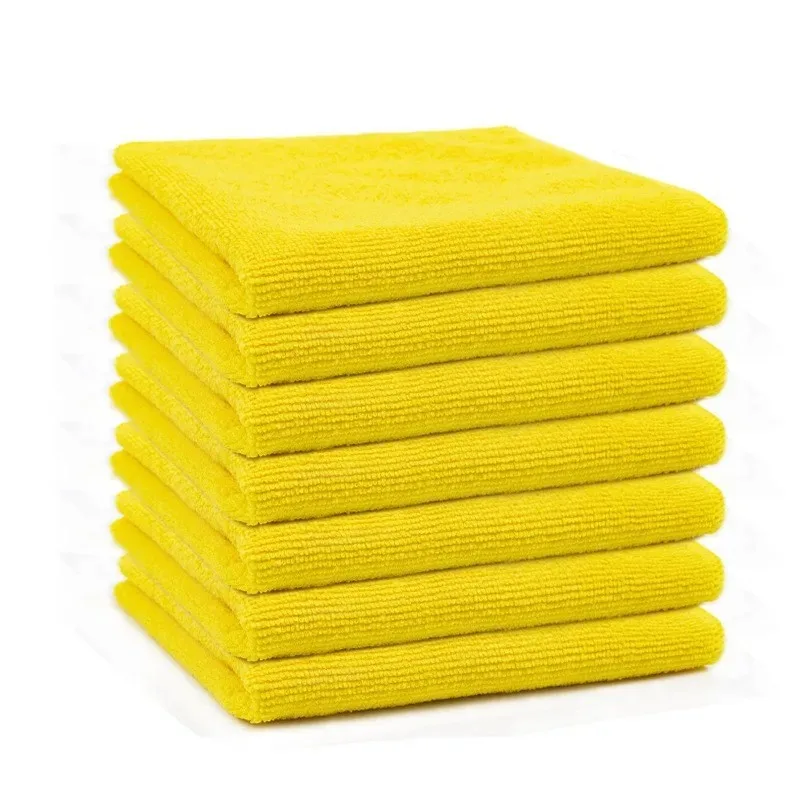 10/1Pcs Microfiber Cleaning Towel Car Cleaning Cloths Detailing Car Drying Microfiber Towel Wash Towels Accessories: Red / 10pcs