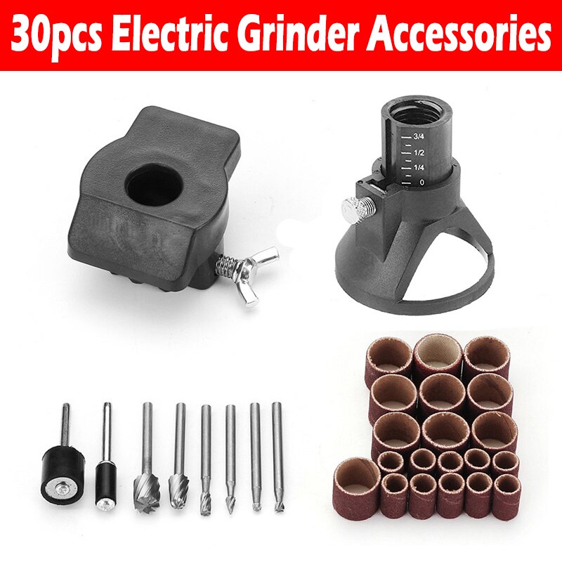 30Pcs Mini Electric Grinder Retainer Accessories Twist Drill Milling Cutter Holder Drill Engraver Rotary Tool