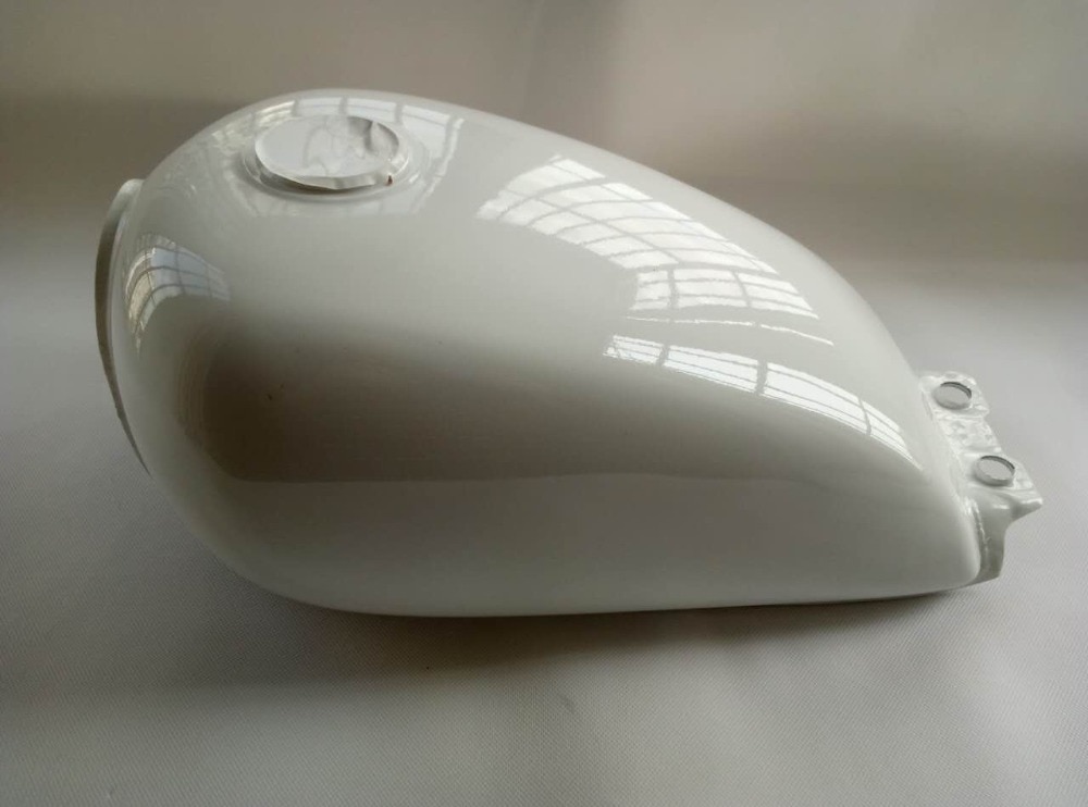 Pure White GN125 Gas Petrol Motorcycle Fuel Tank