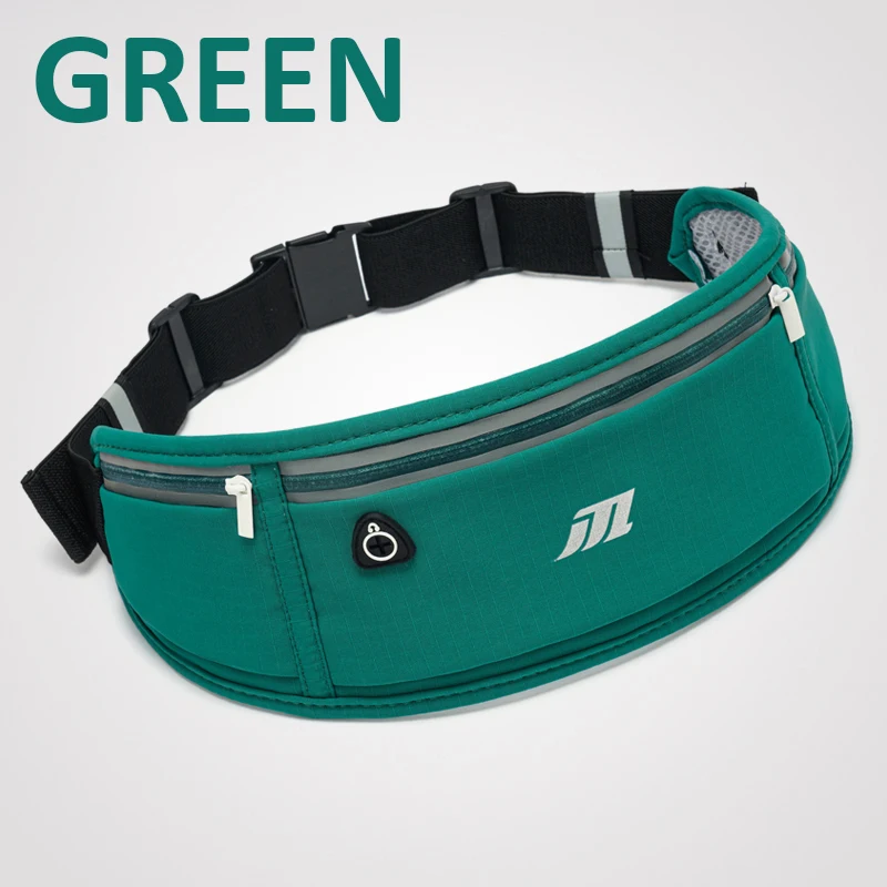 Tragbare Sport-Hüfttasche, professionelle Laufsport-Gürteltasche für Herren und Damen, multifunktionale Outdoor-Taschen mit reflektierendem Reißverschluss: schwarze farbe