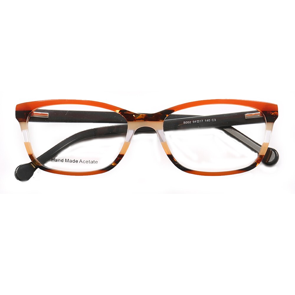 Óculos feminino olho de gato, armação clássica para mulheres, quadrado, aro completo, óculos rx, óculos leve, acetato: C3