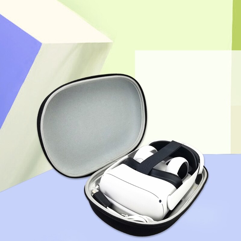 Hartschalenkoffer für oculus quest 2, verstellbares elite-kopfband und aufbewahrungstasche für oculus quest 2 all-in-one vr-headset (passend für  t84d stück)