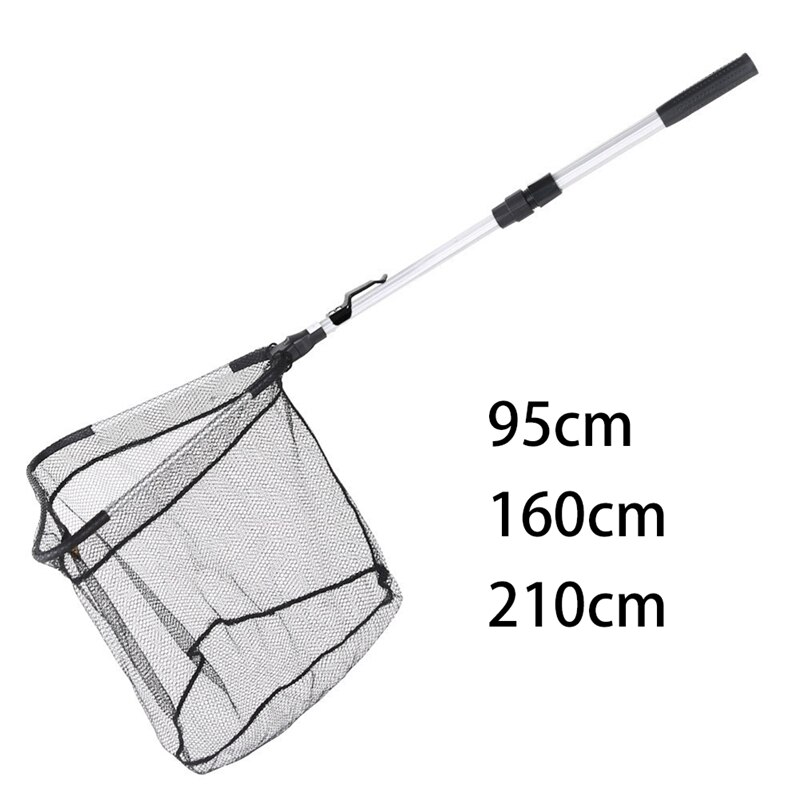 HONOREAL Extensible Fishing Net Dipnet Foldable Hand Nets Catch Release Scoop Net