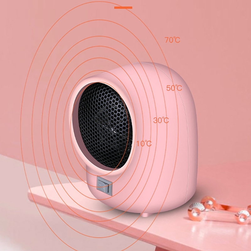 Portable 500W Small Portable Heater Quiet Energy Efficient Heating Device for Indoor Use in Office Desktop or Bedroom