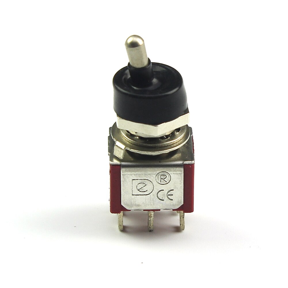 10PCS MTS Series Toggle Switch Black Waterproof Rubber Cover 6MM