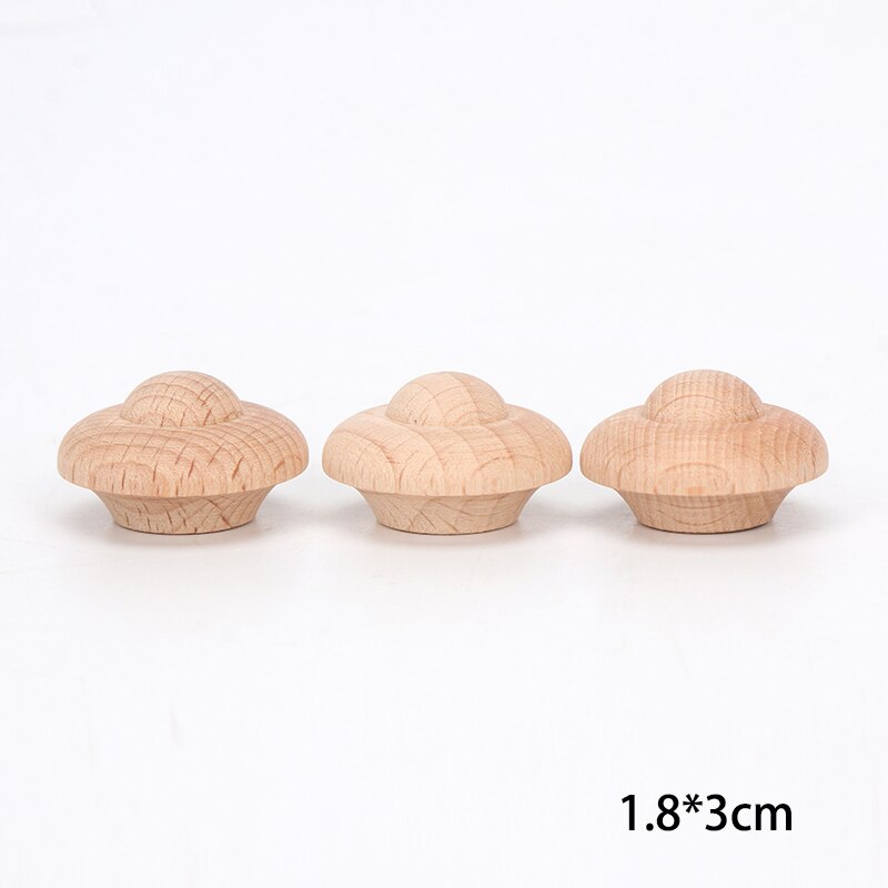 3pcs Beech Wooden Dolls Handmade Painting Loose Parts DIY Painting Wood Honeycomb Mushrooms Cones Droplets Acorns Toy: set 3