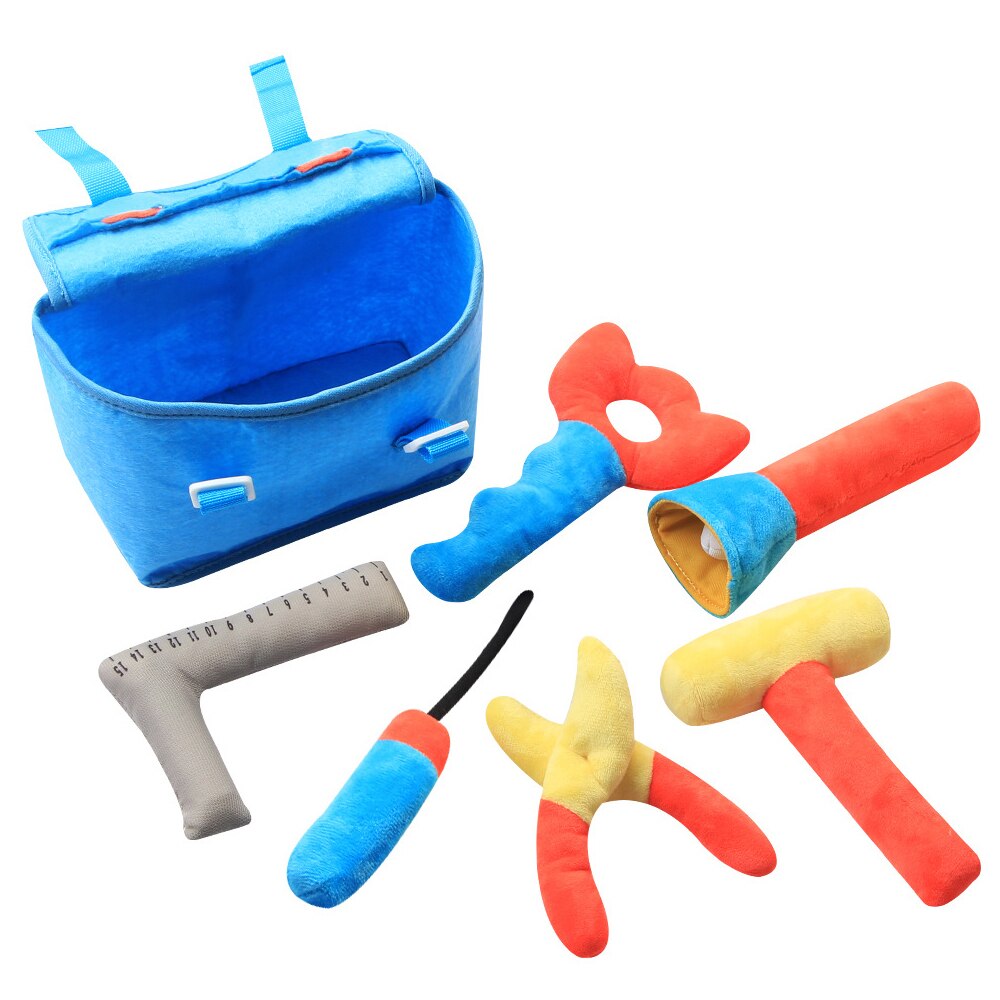 Children's Plush Toolbox Set Baby Fabric For Simulation Of Home Repair Pretend Play Toys