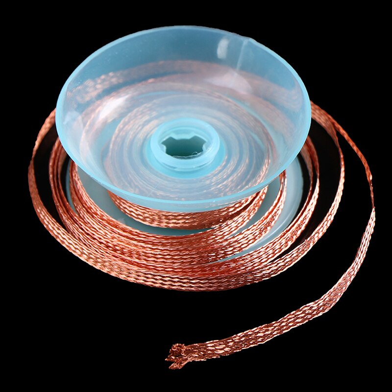 1 Roll 3mm Tin-free Wire Tin-absorbing Wire Bare Copper Braided Ornamental Potted Nylon