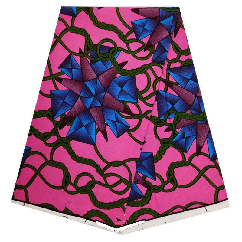 100% Cotton African Wax Print Fabric for Dresses African Fabric African Fabric Rose Red Geometric Style N20801-18