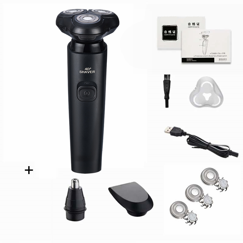 ZOZEN Electric Shaver Washable Rechargeable Electric Razor Shaving Machine for Men Body Hair Beard Trimmer Wet-Dry Use Washable: Orange