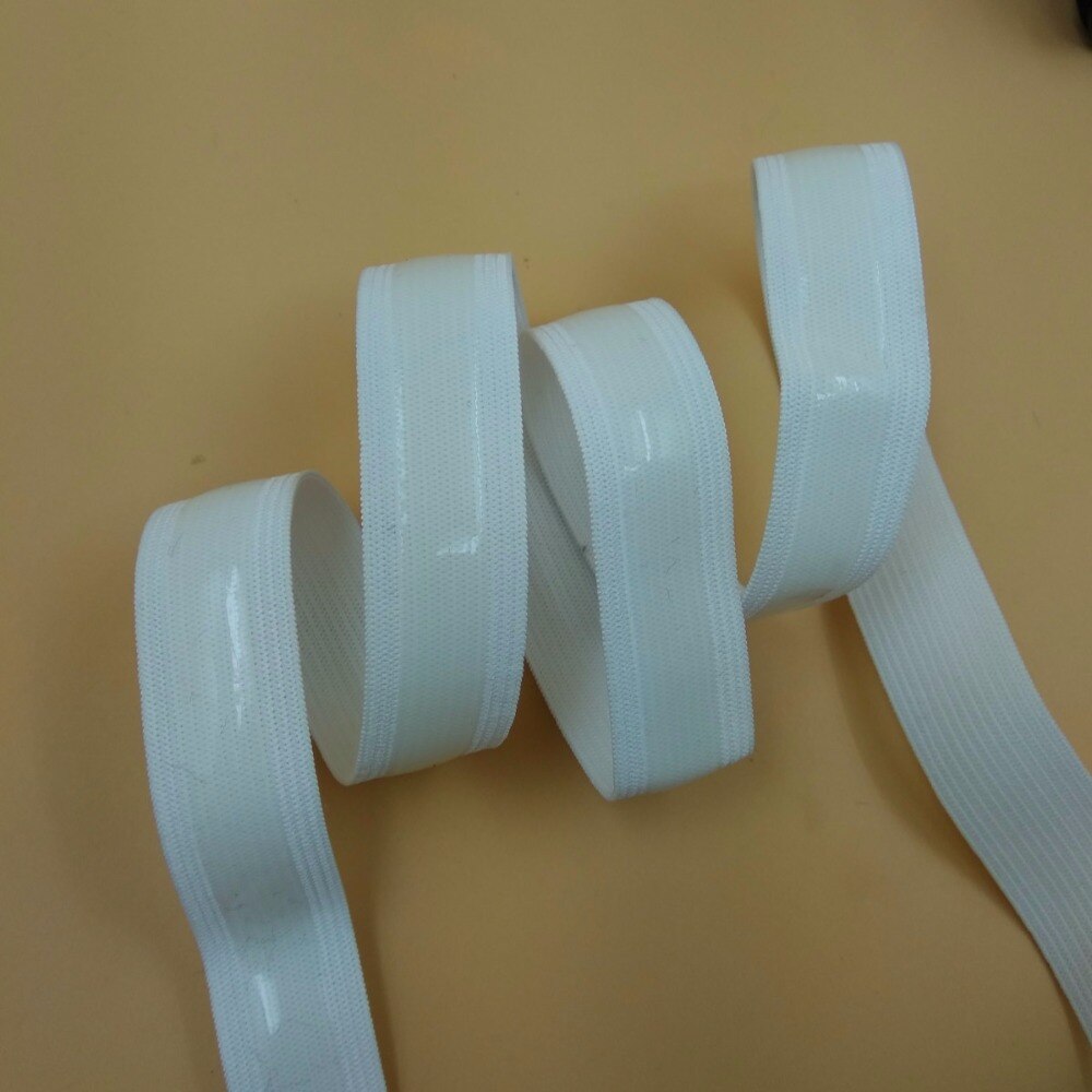 Svart hvit gjennomsiktig silikon elastisk griper 5m sy diy ekstra grep 20mm teip avlet silikon avlet 10mm plagg tilbehør