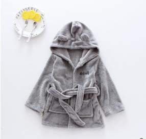 Aankomst Baby Kleding Pasgeboren Slaap Slijtage Baby Kleding Cartoon Baby Badjas Baby Pyjama Voor Meisjes Jongens Baby Badjas: grey pajamas / 12m