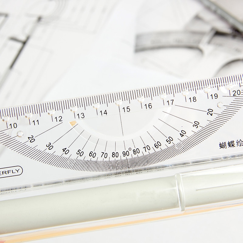 Butterfly 30cm Parallel Rolling Angle Balance Registration Architect Fresh Painting w51 Ruler