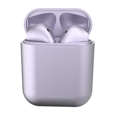 14 colores Macaron i12 TWS auriculares inalámbricos Bluetooth 5,0 auriculares originales inpods i12 mate sonido supergrave auriculares i2 TWS: i12 Bright purple