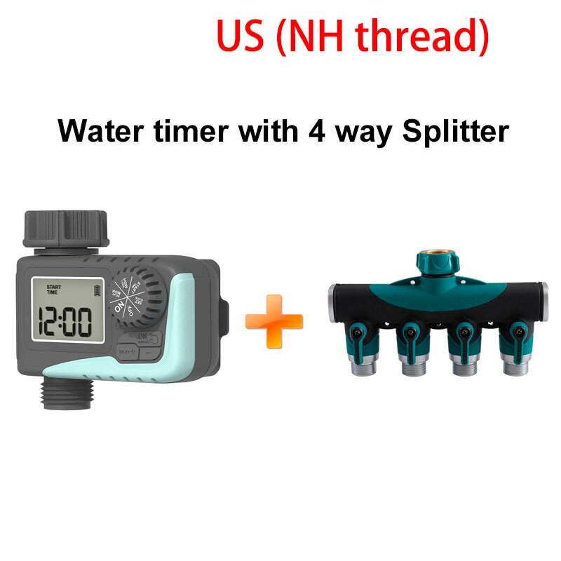 Mini Automatic Irrigation Water Timer Lcd Screen Drip Irrigation Sprinkler Controller Outdoor Garden Watering Timer Device: black