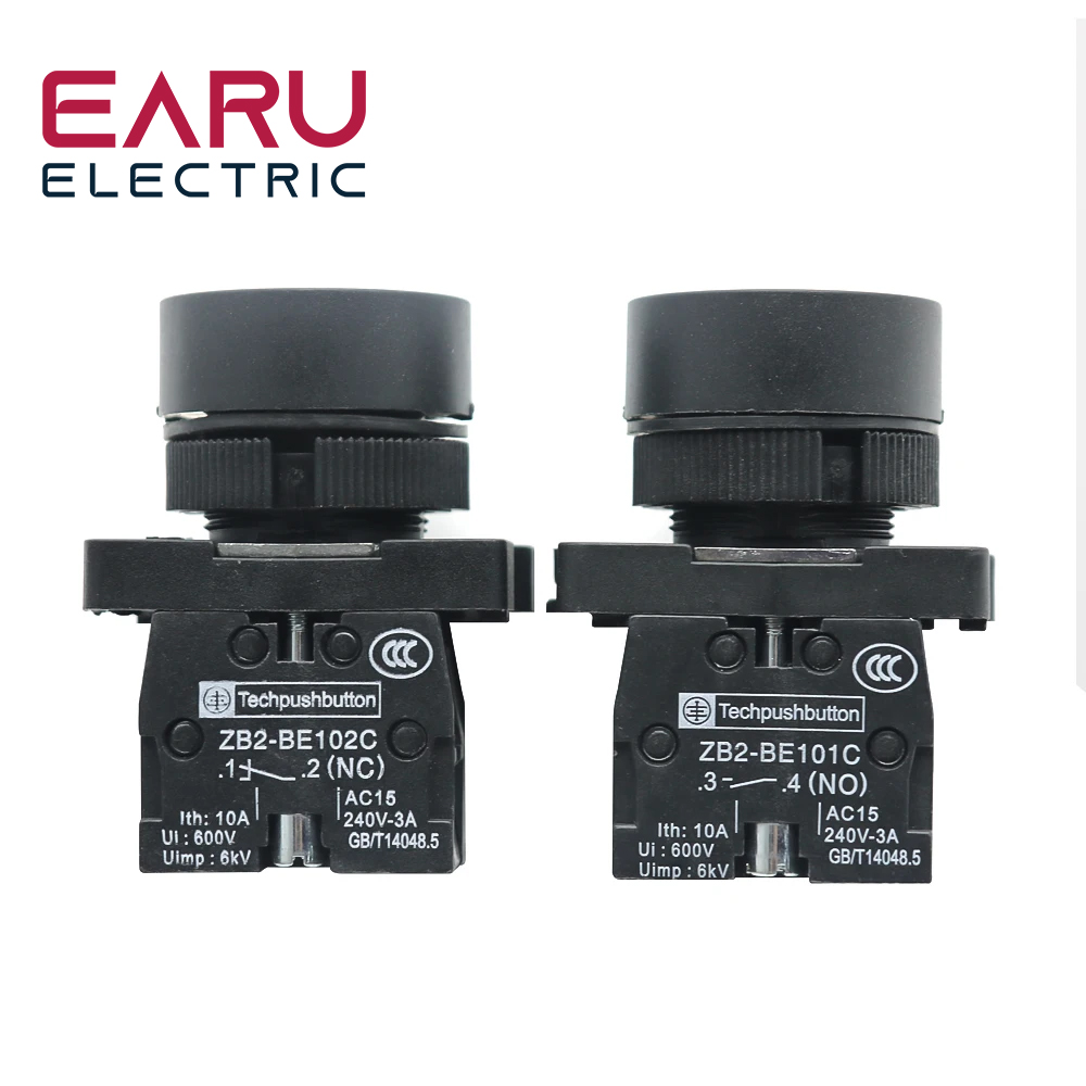 22Mm Start Stop Knop Met De Pijl Symbool XB2 Platte Touch Schakelaar Knop Momentary Button Switch Plastic Rood/groene Push Knoppen