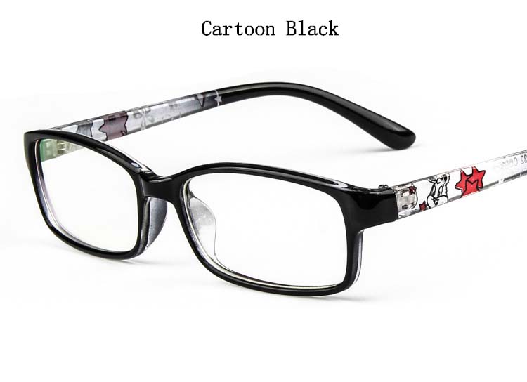 Børn tegneserie gennemsigtige briller patchwork briller dreng pige nærsynethed receptpligtige optiske briller rammer barn briller  l3: 1