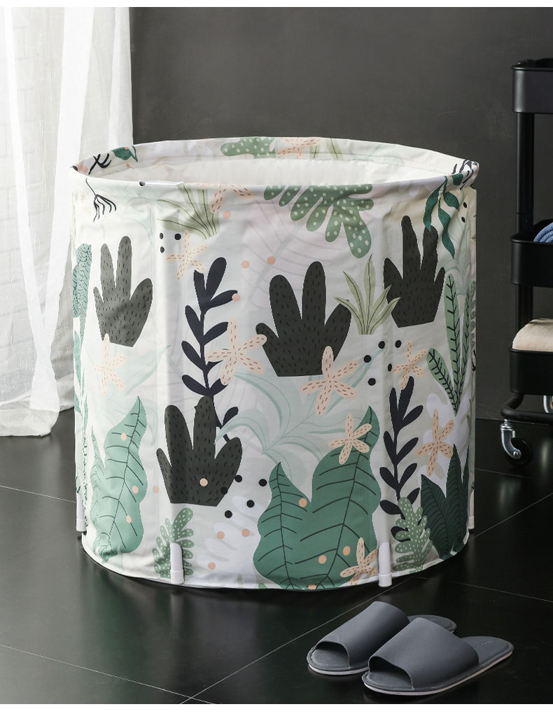 Nordic Bathtub Adults Non inflatable Bath Tub Portable Folding Thicken Eco-Friendly Cloth Deep Soaking Body Bath Barrel: style 1