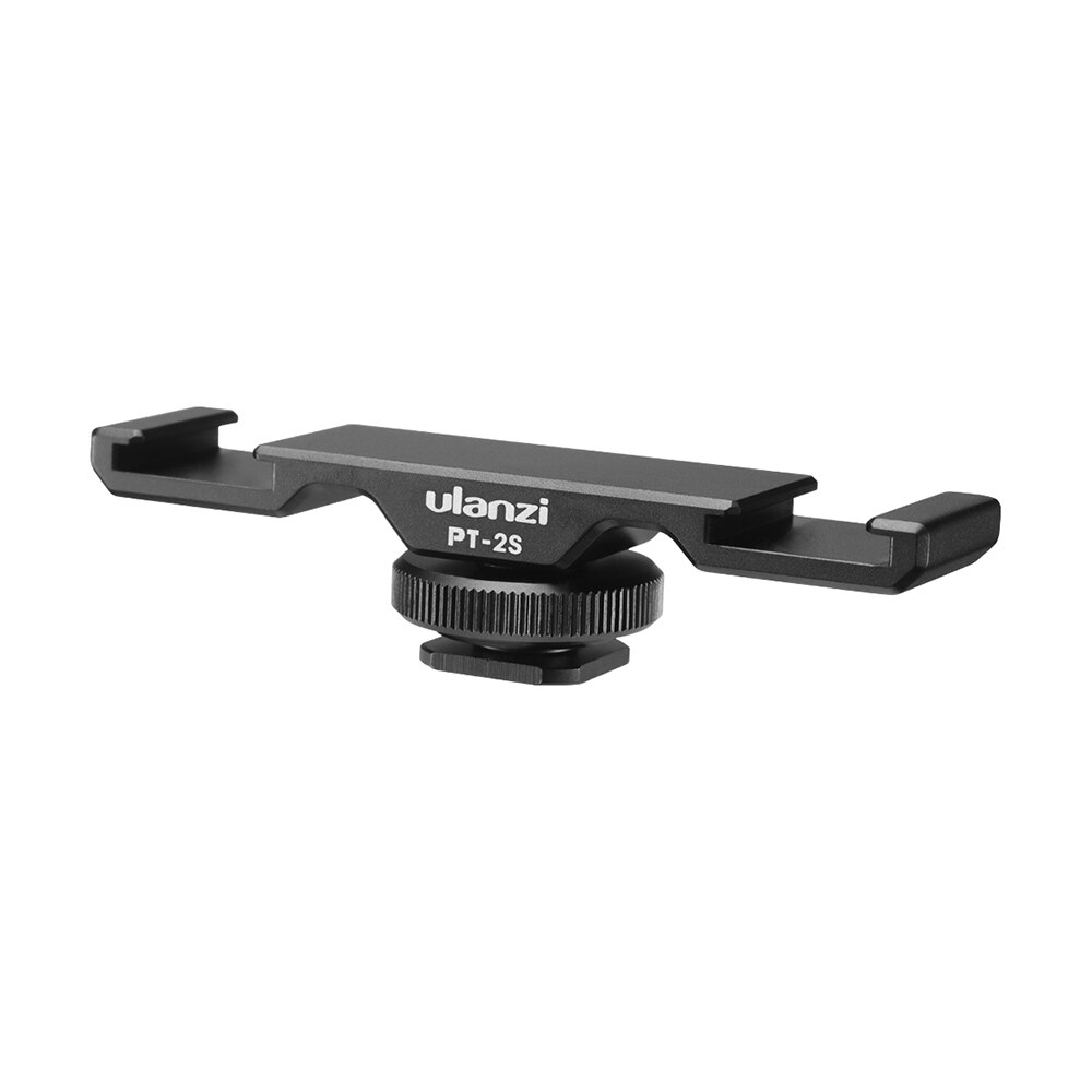 Ulanzi PT-2S Dual Shoe Mount Adapter Microphone Extension Bar for Boya BY-MM1 ULANZI VL49 LED Video Light Gimbal Accessories