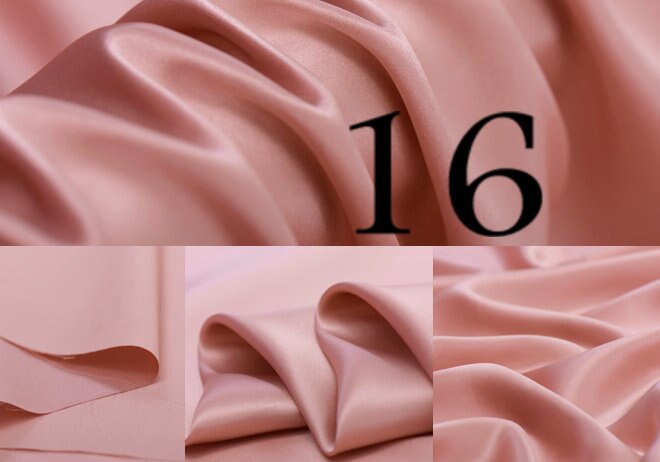 16 momme multicolor ren silke satin stof charmeuse silke stof: 16 gummi pink