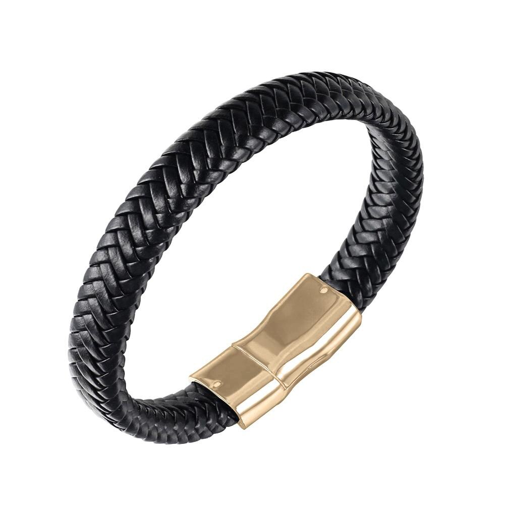Jahrgang herrenarmband aus gewebtem kunstleder, armreif, partyschmuck