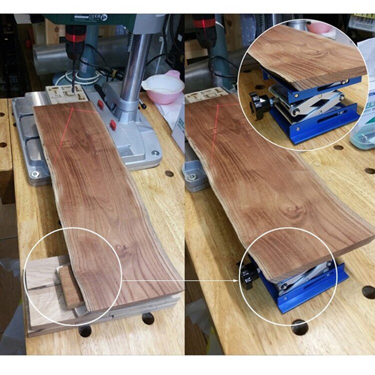 4"x4" 10x10cm Aluminum Router Lift Table Woodworking Engraving Lab Lifting Stand Rack lift platform Woodworking Benches