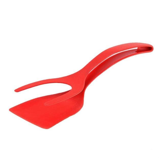 Pince à œufs 2 en 1, pince à œufs, pour crêpes, Toast français, pince à œufs, retourneurs à omelette, Gadgets, accessoires de cuisine: A Red 1PCS