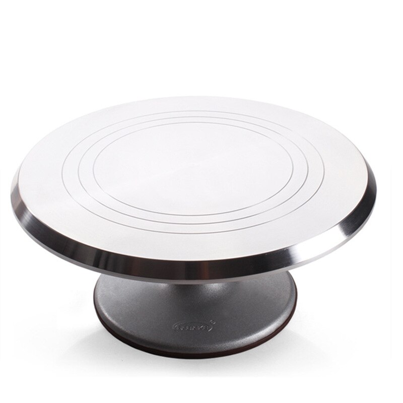 Table rotative en alliage d'aluminium | Outil de cuisson de Table rotative manuelle en céramique pour Table rotative de 12 pouces, montage de la Table de fleurs