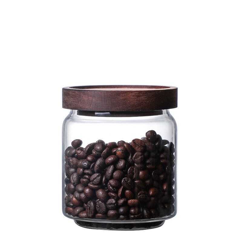 Borosilicate Transparent Lead-Free Glass Sealed Can Storage Tank Grains Storage Jar Cork Tea coffee Containers: 90x100 450ml