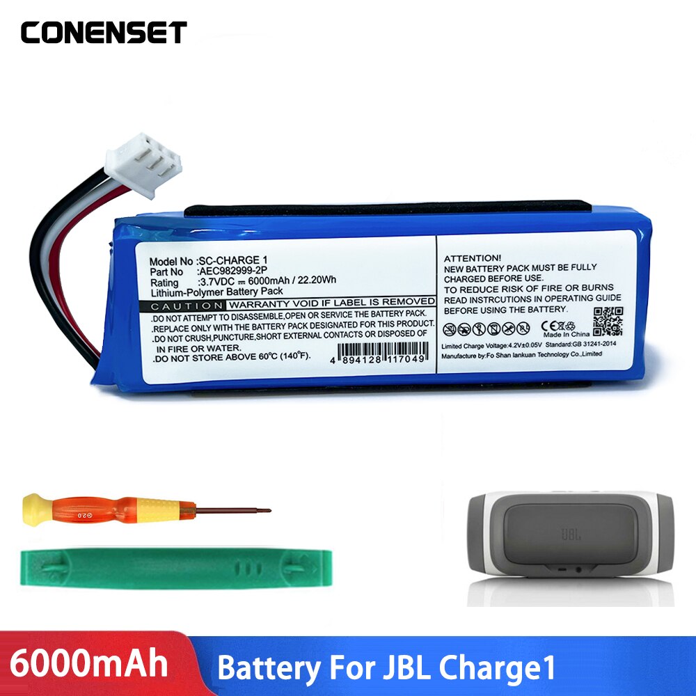 Originele AEC982999-2P Vervangende Batterij Voor Jbl Lading 1 Draadloze Bluetooth Speaker Batterijen