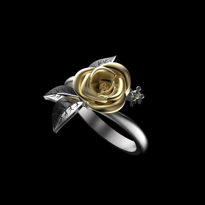 Nuovo Design anello fiore rosa per gioielli da donna fidanzamento matrimonio anello Vintage anniversario regalo anelli fascia