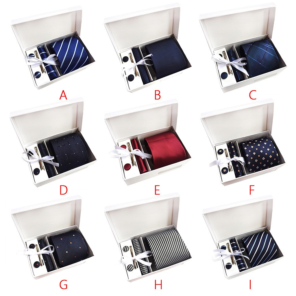 9 farver mænds boks slipsdragt forretningskjole bryllupsstil slips