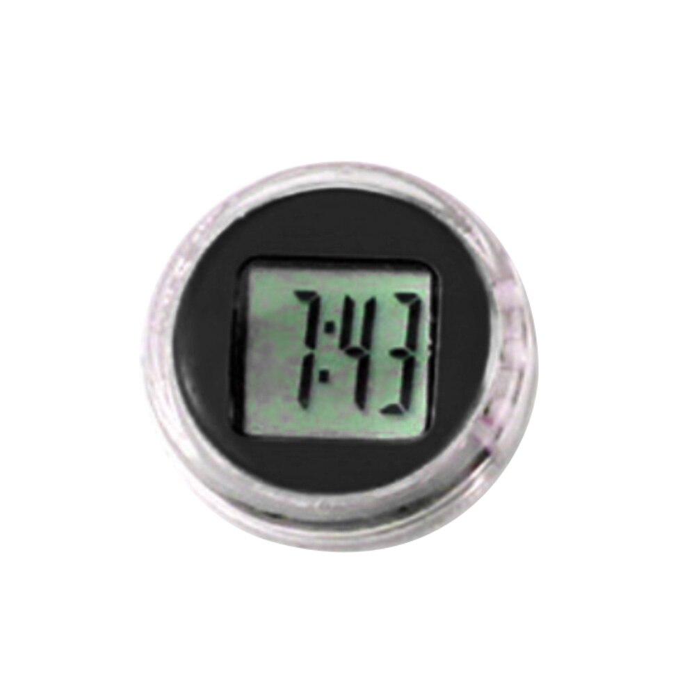 Mini Digital Clock Waterproof Mini Motorcycle Bike Sticky Digital Display Clock Watch Office Decor motorbike accessories: Black