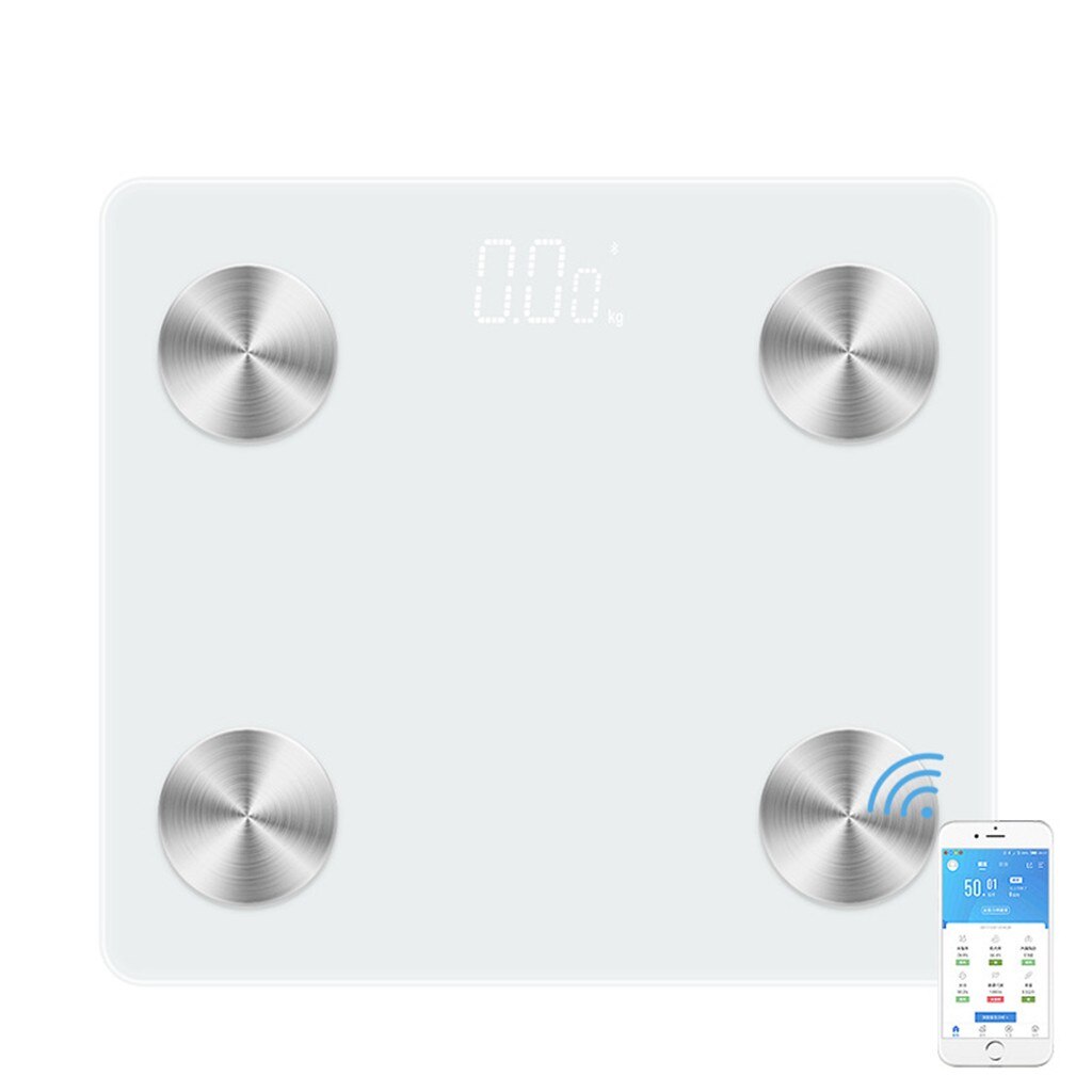 Square Mini Portable Bluetooth Intelligent Body Fat Index Measuring Scale Intelligent Bluetooth body fat scale #YL10