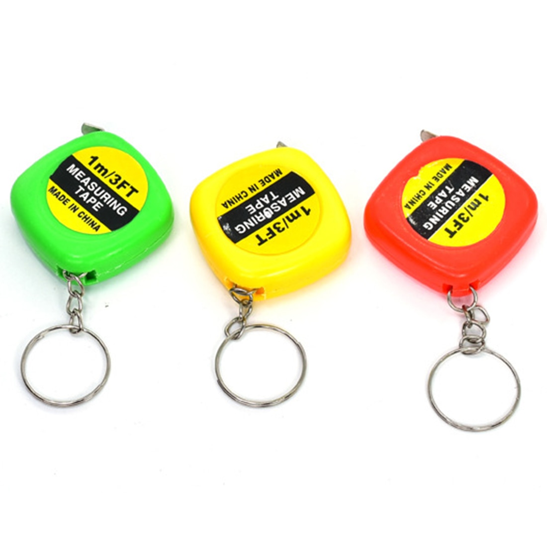 Children Height Ruler 1pc 1m/3ft Easy Retractable Measure Ruler Tape Mini Portable Pull Ruler Keychain Color Random