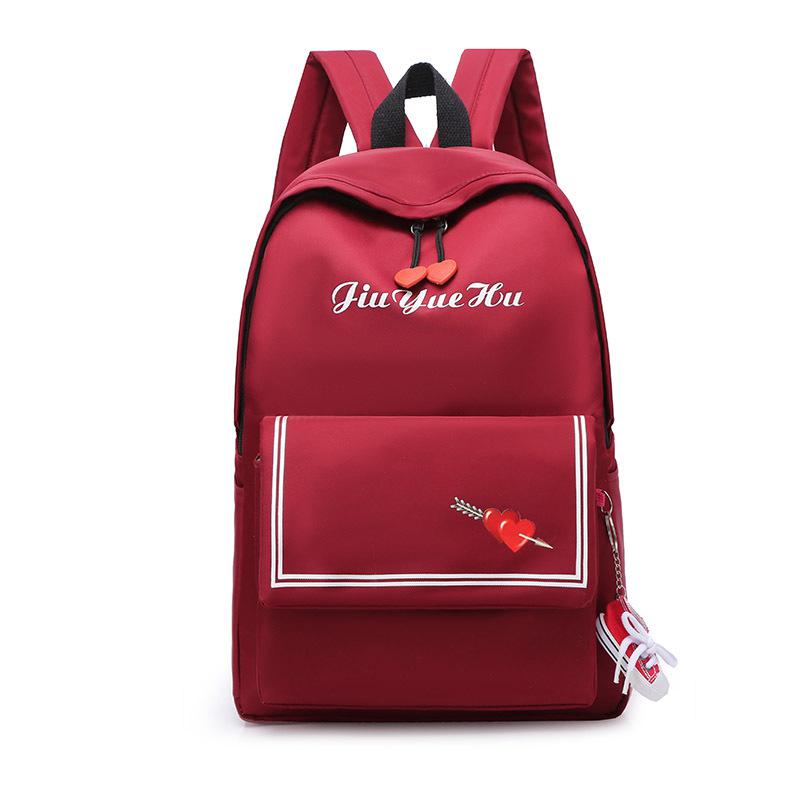 lässig Frauen Rucksack Nylon Rucksack Wasserdichte Schulter Tasche Weibliche Rucksack Schule Tasche Für Teenager Mädchen Mochilas Mujer Tornister: rot