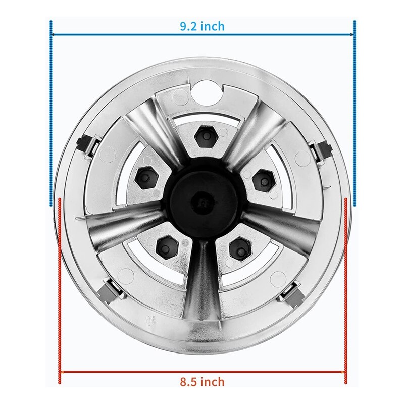 Enjoliveurs de voiturette de Golf 8 pouces SS Chrome, couvre-roues brillants pour Yamaha,EZGO, voiturette de Golf -4Pcs
