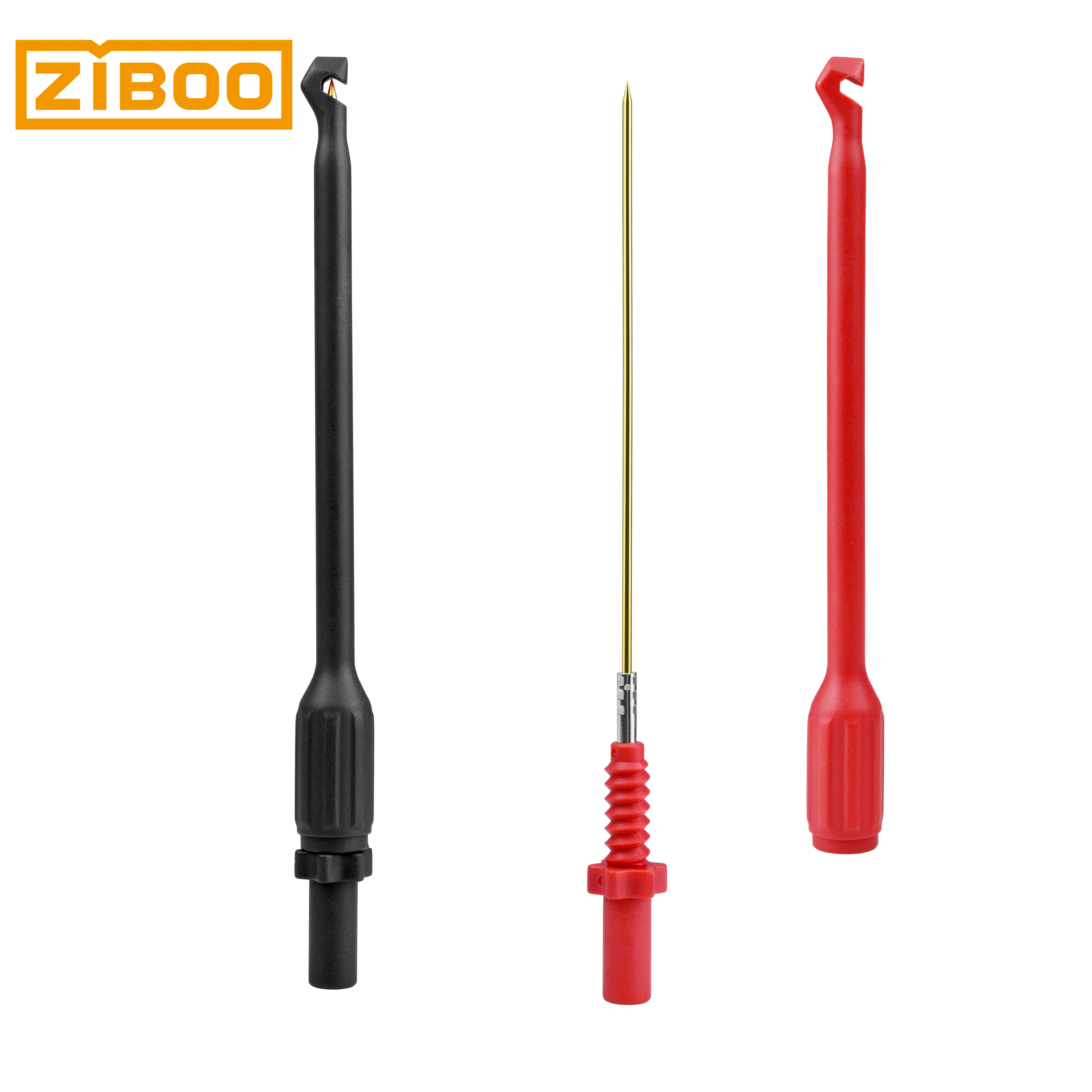 Ziboo ZB-T12 Piercing Probe Set Power Sonde, test Lead Kit Draad Piercing Clip Punctie Draad Piercing Clip Test Probe Rood + Zwart.