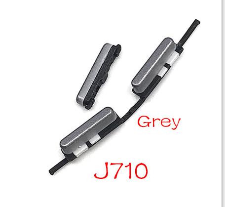20pcs/lot Volume Up Down + Power On Off Button Side Key For Samsung S3 S7 Edge J5 J7 J510 J710 /J5 J7 J730 Side Button: J710 Grey