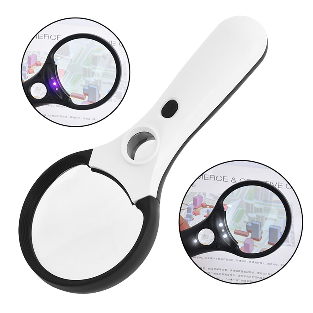 2 LED Hands Free Loupe Lighted Magnifying Glass Neck Hanging/Desktop Style Tool for Seniors Sewing Cross Stitch Embroidery: C