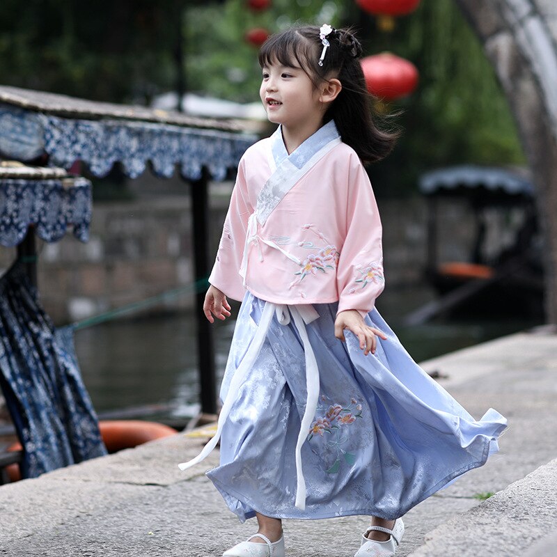 Nuevos trajes de baile chino para niñas traje nacional para niños Han Tang Hanfu chino tradicional Tang Suit SL1213