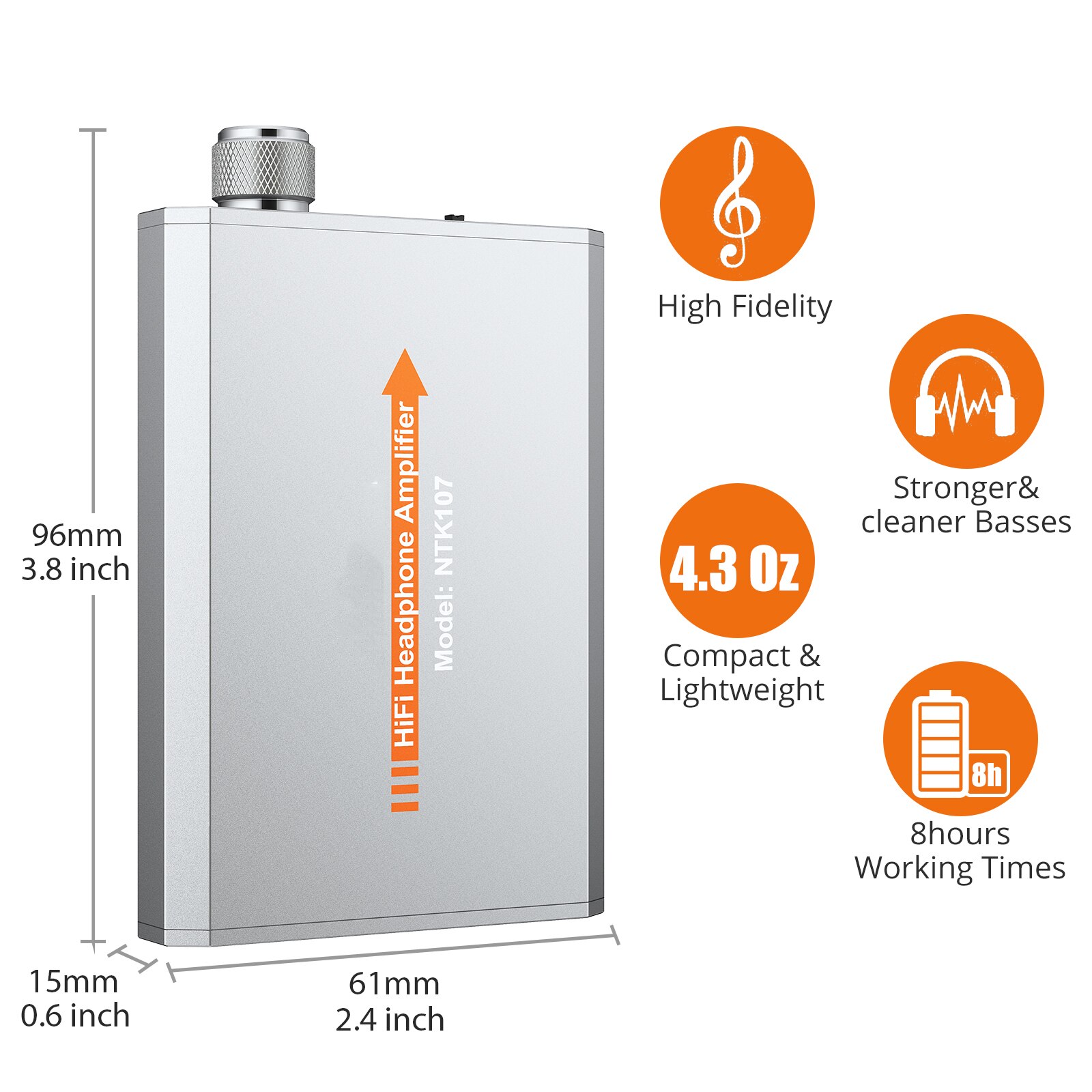 Esynic Hifi Oortelefoon Hoofdtelefoon Versterker 16-150Ω 3.5Mm Naar 3.5Mm Hoofdtelefoon Amp Met Tweetraps Gain Schakelaar Voor MP3 MP4 Computer