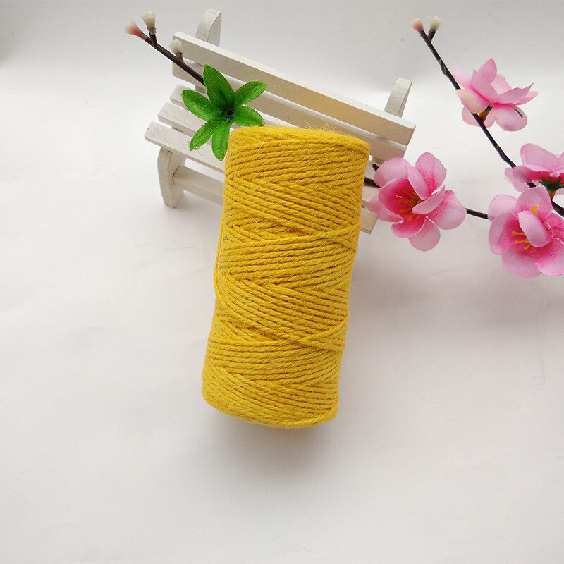 100m Natural Jute Twine Canvas String Hemp String Wedding Party Winding Threads dd Laces DIY Thread: Light Yellow