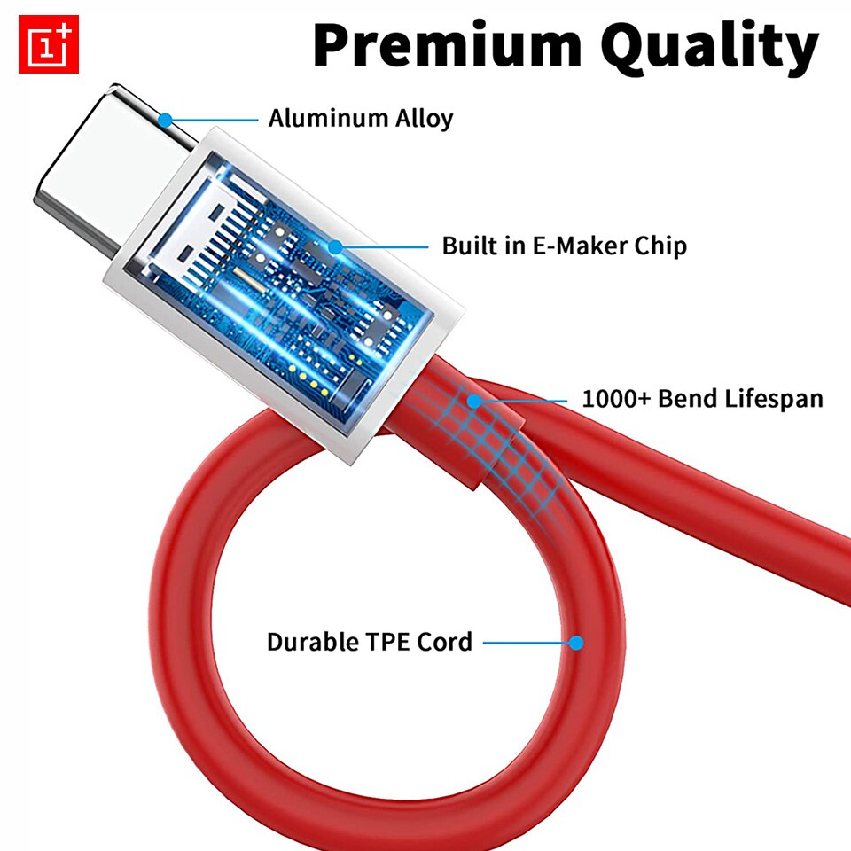 65W Oneplus 9 Pro Warp Oplaadkabel 6.5A USB-C Dash Oplaadsnoer Voor Een Plus 8T 5G 1 + 8 Pro Nord 1 + 8 1 + 7T Pro 1 + 7T 1 + 6T 1 + 5